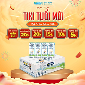 Sữa Tiệt Trùng Ít Đường VPMilk Grow+ Hộp 180ml (Thùng 48 Hộp)