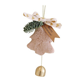 Christmas Tree Pendant Ornament with Bowknot and Bell Novel Multifunctional Xmas Tree Decoration for Home Wedding Celebration