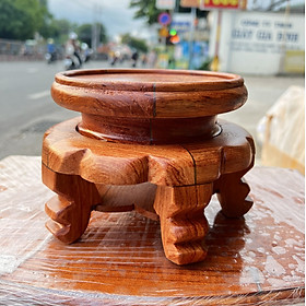 Đôn gỗ hương đế gỗ tròn kê tượng và đồ thờ cúng 2 cỡ ( 12cm, 14cm)