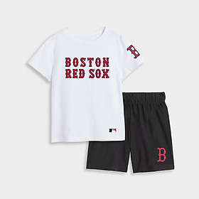 Bộ quần áo bóng chạy thun cotton cho bé hình BOSTIN RED SOX