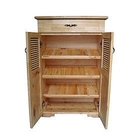 Mua Tủ giày dép nửa là sách 2 cánh màu gỗ tự nhiên
