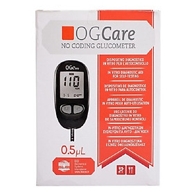 COMBO TRỌN BỘ MÁY ĐO ĐƯỜNG HUYẾT CHÍNH HÃNG OGCARE + 100 QUE THỬ OGCARE + 100 KIM LẤY MÁU