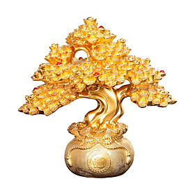 Chinese Money Tree Statue Figurine Ornament for Living Room Tabletop Store