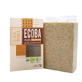 Gạo Lức Hữu Cơ ECOBA 1kg - Tốt sức khỏe - Ngon dễ nấu - Chuẩn quốc tế