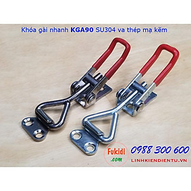 Mua Khóa gài nhanh  kẹp định vị  cam kẹp inox 304 và thép mạ kẽm dài 90mm - KGA90