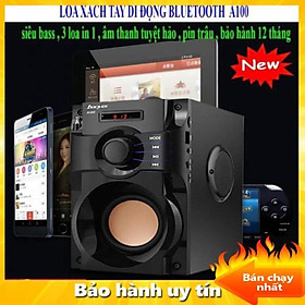 Mua (Mẫu mới 2019 GIÁ SẬP SÀN ) Loa Nghe nhạc Bluetooth Cao Cấp Super Bass RS - A100 (có điều khiển từ xa)