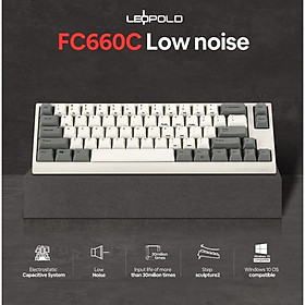 Bàn Phím Cơ Máy Tính Hiệu Leopold FC660C White Grey - Silent Topre Switch