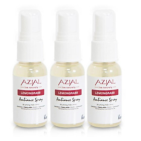 Combo 3 chai xịt thơm phòng tinh dầu sả chanh AZIAL Lemongrass Ambiance Spray, đuổi muỗi,khử mùi, thanh lọc không khí