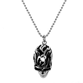 Punk Goth Stainless Skull Bone Skeleton Pendant Necklace Chain Jewelry Gift