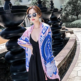 Khăn choàng cotton mềm đi biển - chống nắng phong cách Hàn Quốc