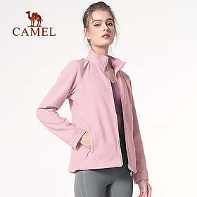 Áo khoác của phụ nữ CAMEL ngoài trời lông cừu của phụ nữ mùa thu và mùa đông áo len thể thao cardigan cực lông cừu lót cộng với nhung