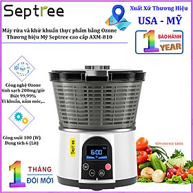Mua Máy rửa và khử khuẩn thực phẩm bằng Ozone  chứng nhận Châu Âu. Thương hiệu Mỹ Septree cao cấp AXM-810. Hàng chính hãng