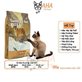 Mới Thức Ăn Cho Mèo Xiêm Bao 6.6kg Taste Of Wild Vị Chim Cút, Thịt Vịt, Rau Củ, Trái Cây Mượt Lông, Búi Lông - Cá Hồi Xông Khói