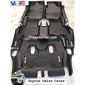 Thảm sàn ViTP Nhựa 360 Full Tràn Viền Bậc Cửa Xe Toyota Veloz Cross