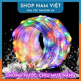 Mua  Nguồn 220V  Đèn Led Đom Đóm Hạt Gạo Chống Nước Trang Trí Ngoài Trời  8 Chế Độ Nháy