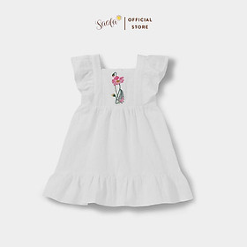 Váy bé gái cotton trắng thêu hoa đáng yêu - OLIVIA DRESS - DRC029 - SAOLA CLOTHING