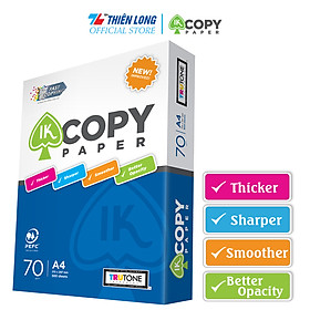 Giấy in photo A4 IK Copy IK-01- Định lượng 70 gsm - 80 gsm - 500 tờ/ream- chất lượng cao