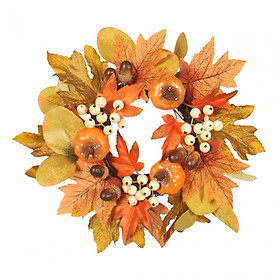 Fall Candle Rings Wreaths Thanksgiving Candle Rings Holder for Tabletop Home