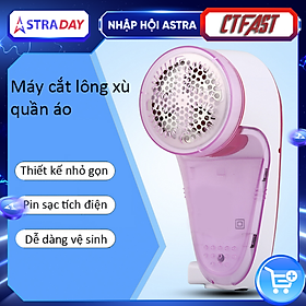 Máy cắt lông xù và hút bụi quần áo CTFAST-LK618 thiết kế nhỏ gọn, pin sạc tích điện, tặng kèm lưỡi dao thay thế