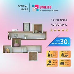 Kệ trang trí phòng khách gỗ công nghiệp SMLIFE Wovoka
