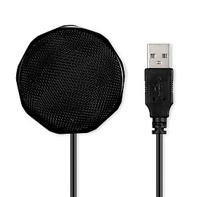 USB Condenser Microphone Omnidirectional Desktop Computer Mic 360° Sound Pickup for Conference Voice Chat Remote
