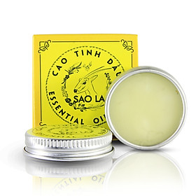 Cao tinh dầu Sao la (Saola Essential Oil Balm) 11g - Hỗ trợ giảm đau lưng, nhức mỏi, đau khớp, giúp ngủ ngon. Sản phẩm sản xuất từ các loại dược liệu thiên nhiên - Hàng Chính Hãng