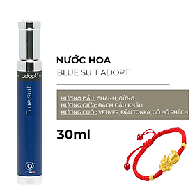 Nước Hoa Nam Adopt' Blue Suit 30ML Hương Thơm Nam Tính Quyến Rũ, Tặng Kèm Vòng Tay May Mắn