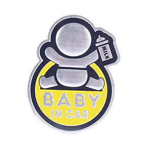 Logo dán kim loại BABY IN CAR