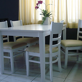 Mua Bộ bàn ăn cabin 4 ghế (trắng)