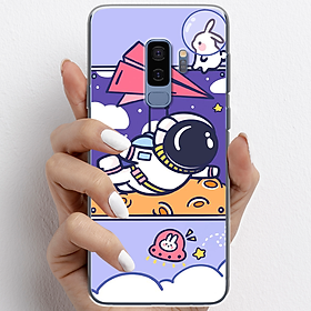 Ốp lưng cho Samsung Galaxy S9, Samsung Galaxy S9 Plus nhựa TPU mẫu Phi hành gia tím