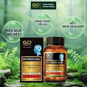 GO Ginkgo 9000+ 30 viên- Viên uống bổ não nhập khẩu chính hãng GO Healthy New Zealand