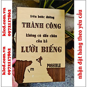 Mua tranh gỗ treo tường decor tạo động lực KLED giá rẻ free ship