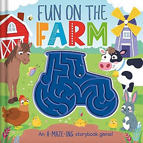 Sách mê cung tương tác cho bé Maze Adventure Boards: Fun on the Farm | Bookmedi sách chính hãng