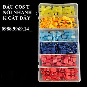 Mua Đầu cos nối dây điện nhanh chữ T hộp 120c tặng kèm kìm bấm