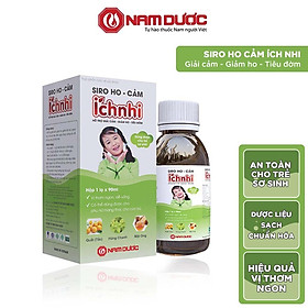 Siro ho cảm Ích Nhi chai 90ml hỗ trợ giải cảm, giảm ho, sổ mũi, tiêu đờm