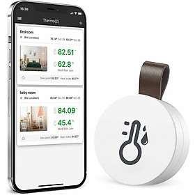 Bluetooth hygrometer hygrometer Nhiệt kế mini Nhiệt kế Nội thất Giám sát nhiệt độ nhiệt độ kỹ thuật số cho bàn tại nhà Quà tặng Giáng sinh phù hợp cho Android iOS