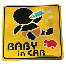 Hình dán phản quang BABY IN CAR