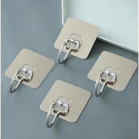 Set 10 Móc dán tường màu vàng và mầu đen siêu dính và 10 Móc Treo Vật Dụng Dán Tường