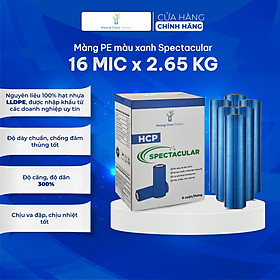 Mua Màng Quấn Tay Xanh Dương HOÀNG CHÂU PLASTIC Khổ 16mic x 2.65kg Nhựa Nguyên Sinh Bảo Vệ Môi Trường
