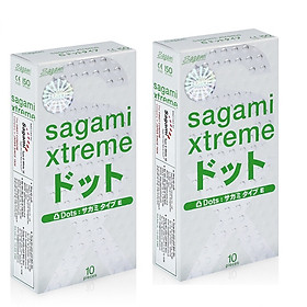 Combo 2 hộp bao cao su Sagami Xtreme White 10 pcs