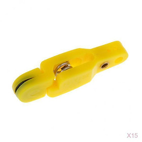 15pcs Snap Release Clip For Weight Planer Board, Kite, Heavy Tension Yellow