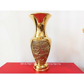 Mua Lọ hoa đồng vàng cao 30cm Bình bông bằng đồng vàng lọ hoa trang trí bằng đồng
