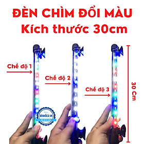 Đèn bể cá RGB CHÌM ĐỔI MÀU 3 chế độ sáng dành cho hồ cá cảnh
