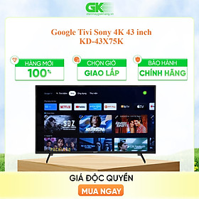 Google Tivi Sony 4K 43 inch KD-43X75K - Model 2022