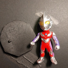 Đồ chơi Chibi Gapcha siêu nhân Ultraman Tiga bạc đỏ xanh nhựa đặt nặng tay 1899 2