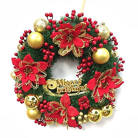Mua Vòng Hoa Trang Trí Noel D68 size 30cm Vòng Nguyệt Quế Giáng Sinh