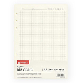 Hồng Hà Ruột Bìa Còng A5, 160TR, ĐL 100/76-78% Caro 3021