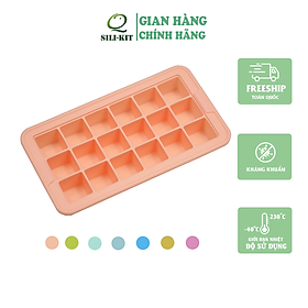 Mua Khay làm đá bằng silicon 18 viên  dẻo dai  dễ dàng lấy đá ra khỏi khay - Cam san hô