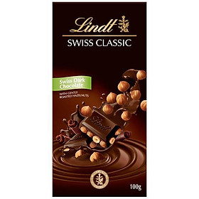 Sô cô la đen nhân hạt kinh điển Lindt 100g
