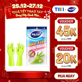 Mua (Chọn Size) Găng tay Nitrile Không Mùi MyJae Rửa Chén  Bát  Dọn Dẹp Nhà Cửa